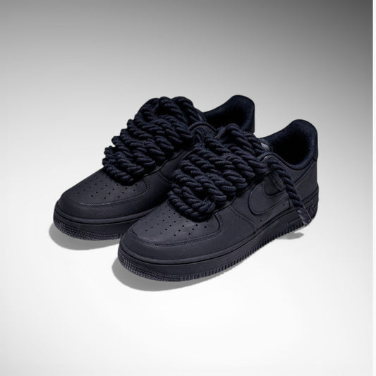 SNEAKERS NIKE AIR FORCE 1 "ROPE LACES BLACK" CUSTOM
