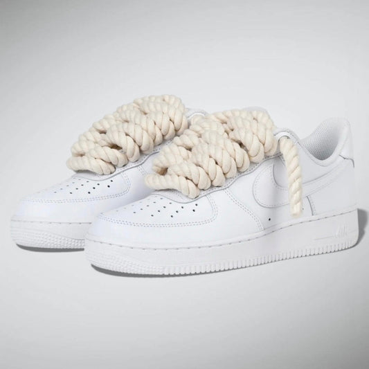 SNEAKERS NIKE AIR FORCE 1 "ROPE LACES BEIGE" CUSTOM