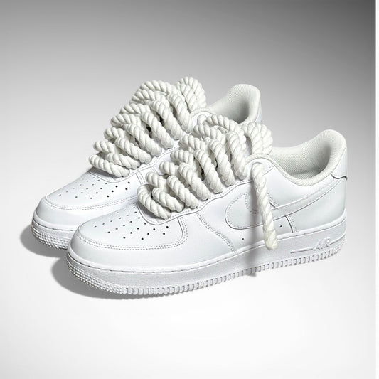 SNEAKERS NIKE AIR FORCE 1 "ROPE LACES WHITE" CUSTOM